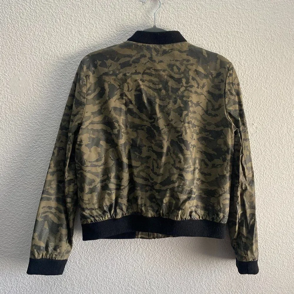 BNCI by Blanc Noir Camo Moto Jacket Full Zip Size Large